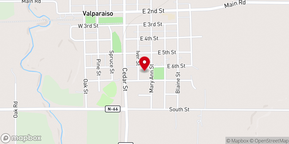 Map showing location of Saints Mary and Joseph Catholic Church