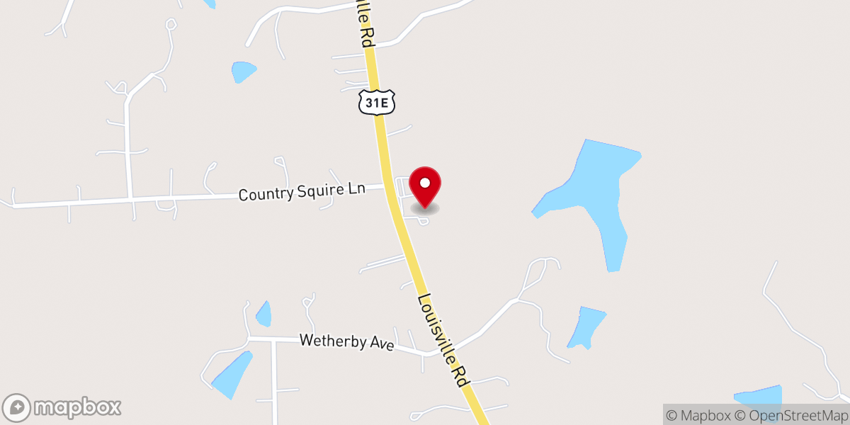 Map showing location of Bardstown Church of God
