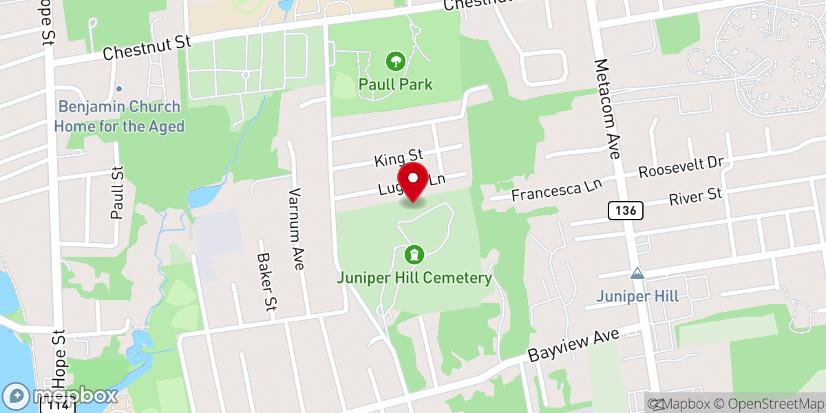 Map showing location of Warren Churches Association