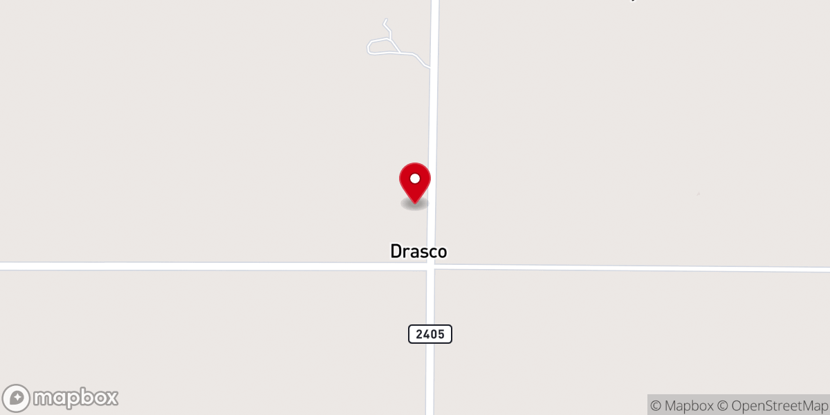 Map showing location of Bluff Creek Cowboy Church