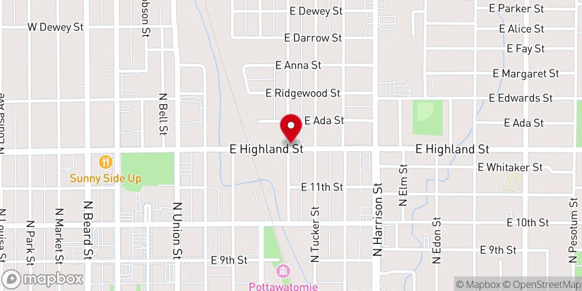Map showing location of ASquared Community Outreach Ministries