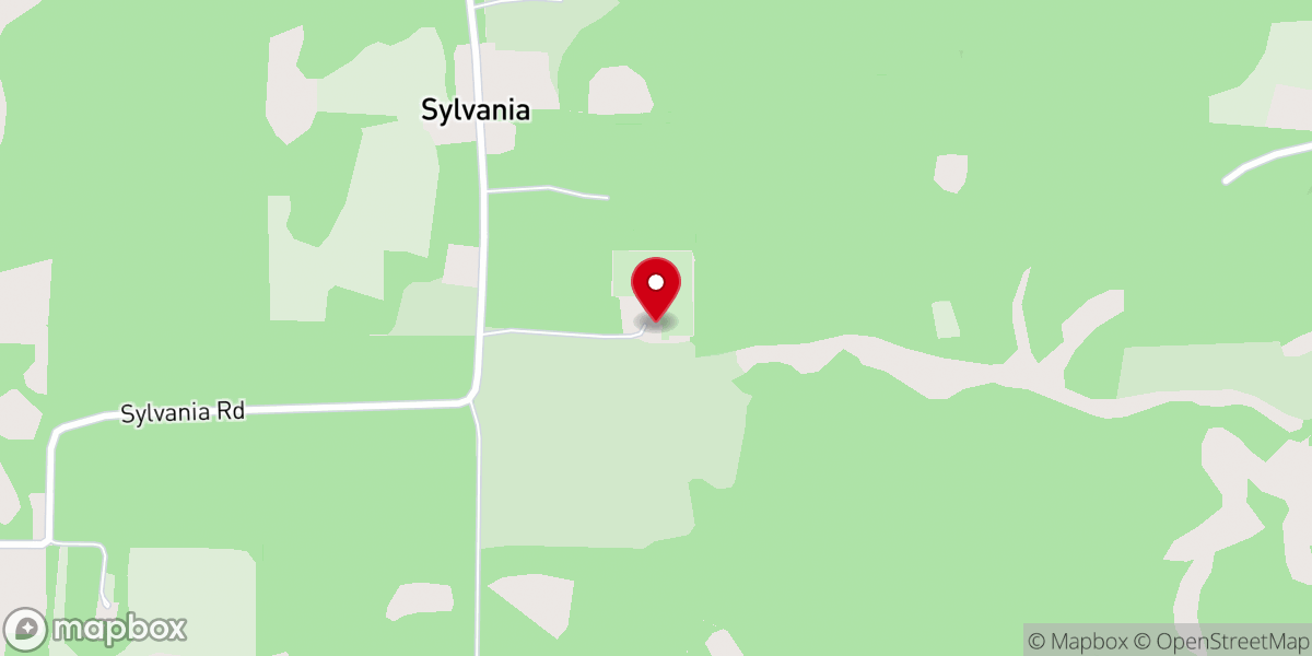 Map showing location of Sylvania A.M.E. Church