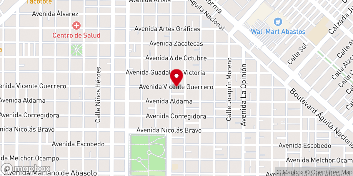 Map showing location of Iglesia Bautista Siloe