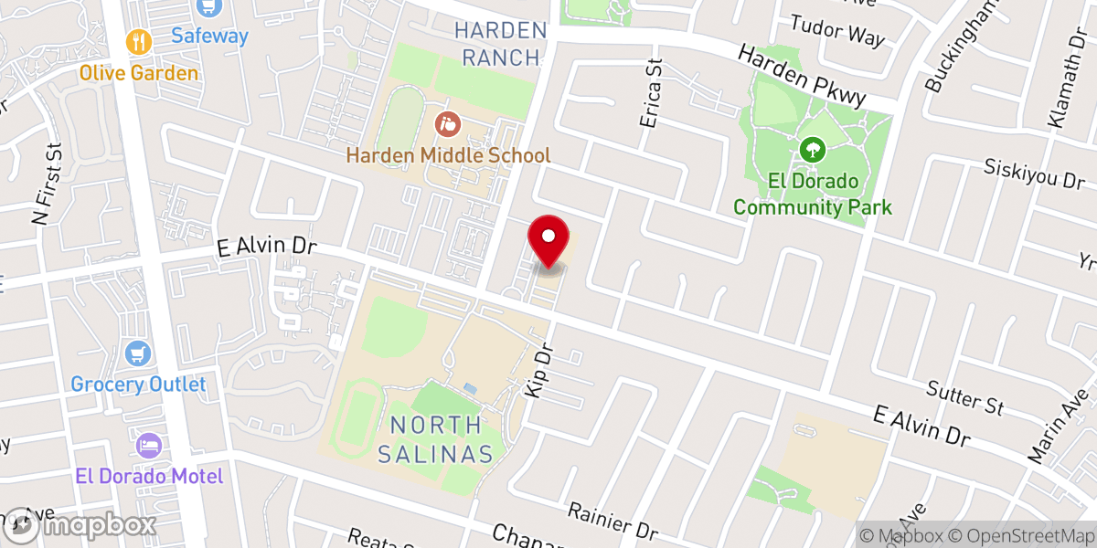 Map showing location of Valley Baptist Church