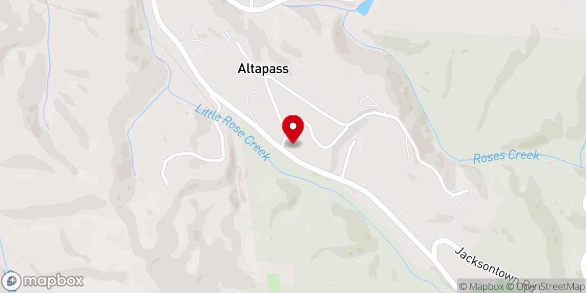 Map showing location of Altapass Church of God