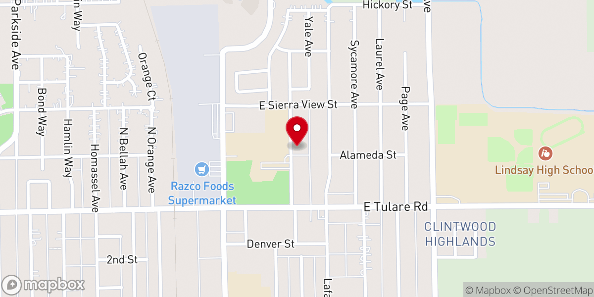 Map showing location of Apostolic Assembly Church