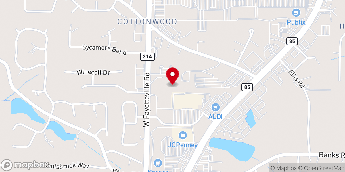 Map showing location of Prince of Peace Lutheran Church outdoor Peace Chapel