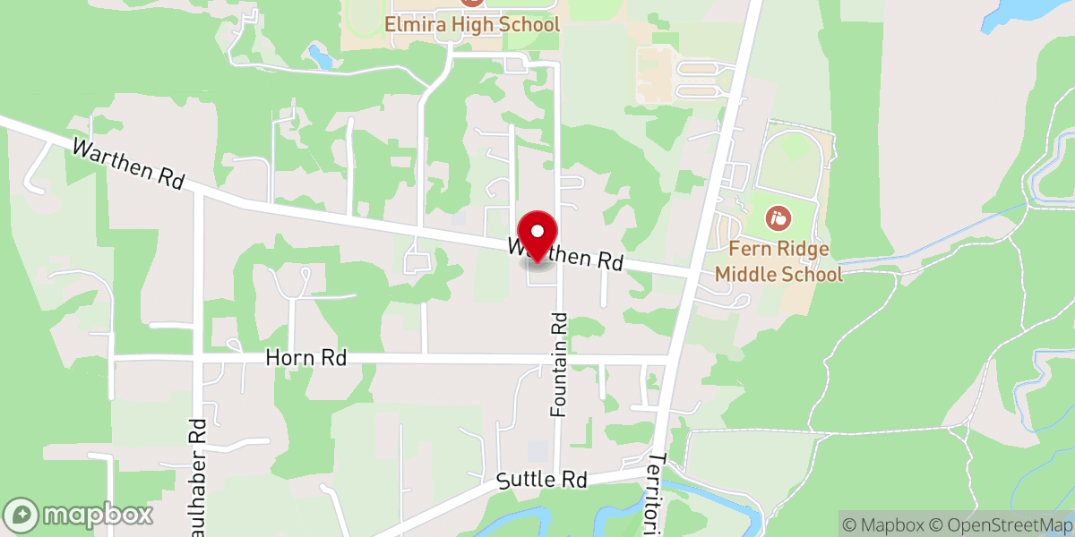 Map showing location of Fern Ridge Christian Church