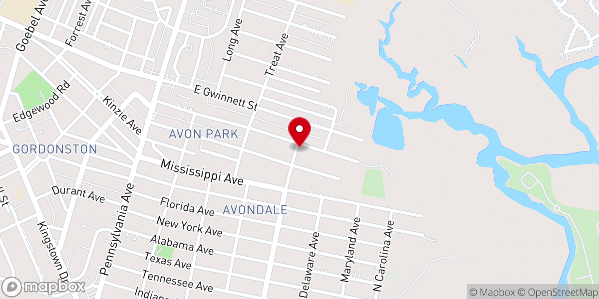 Map showing location of Bible Way Church