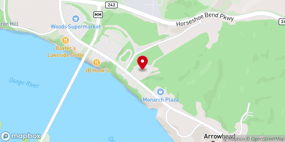 Map showing location of Our Lady of the Lake Church