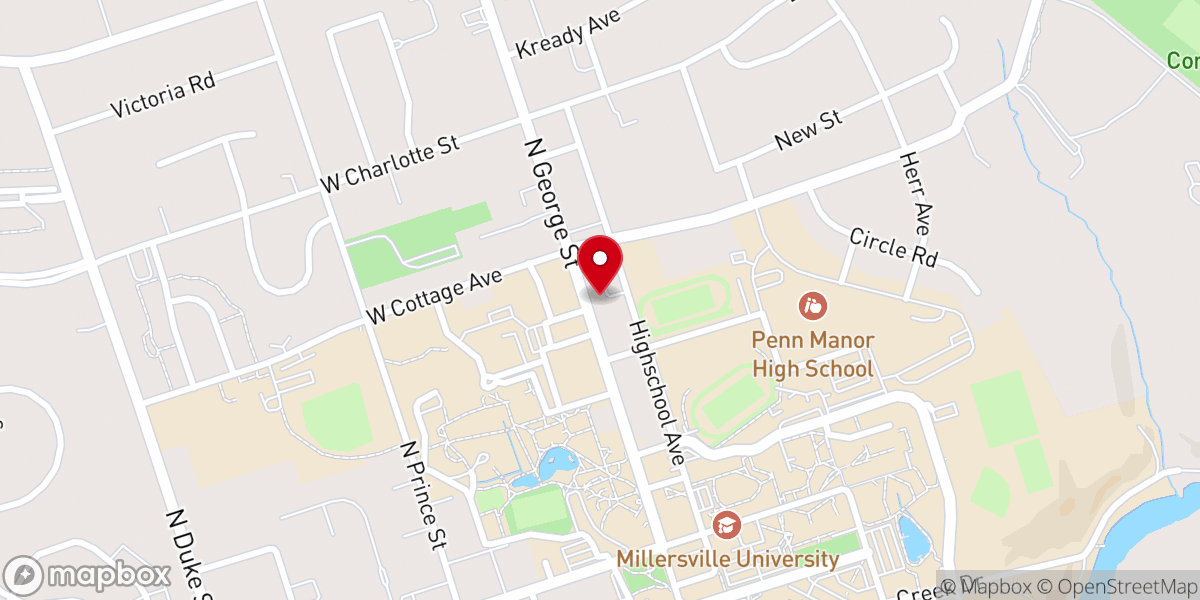 Map showing location of St Paul Lutheran Church