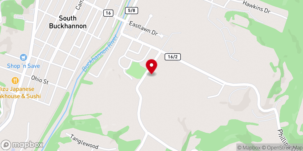 Map showing location of Faith Baptist Church