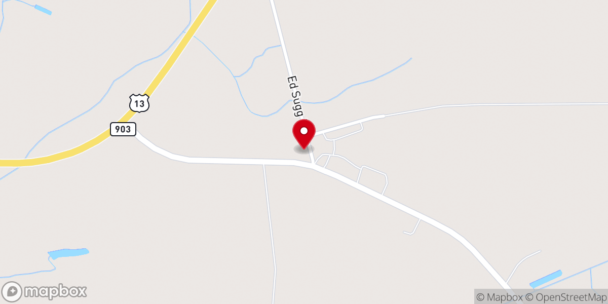 Map showing location of Grimsley Church