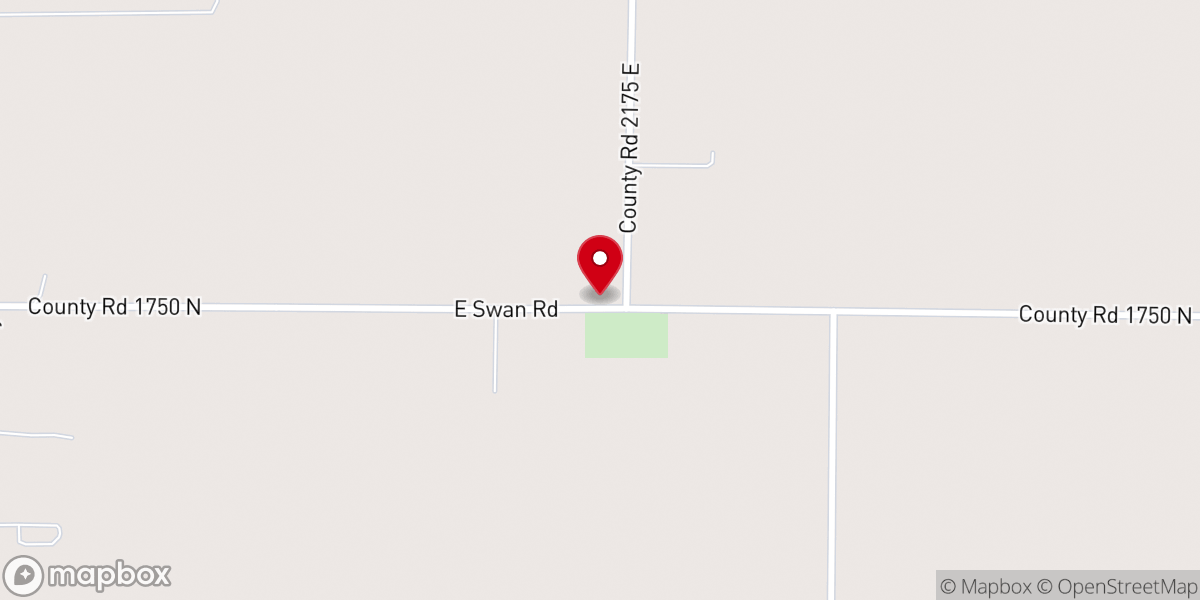 Map showing location of Oakdale Church