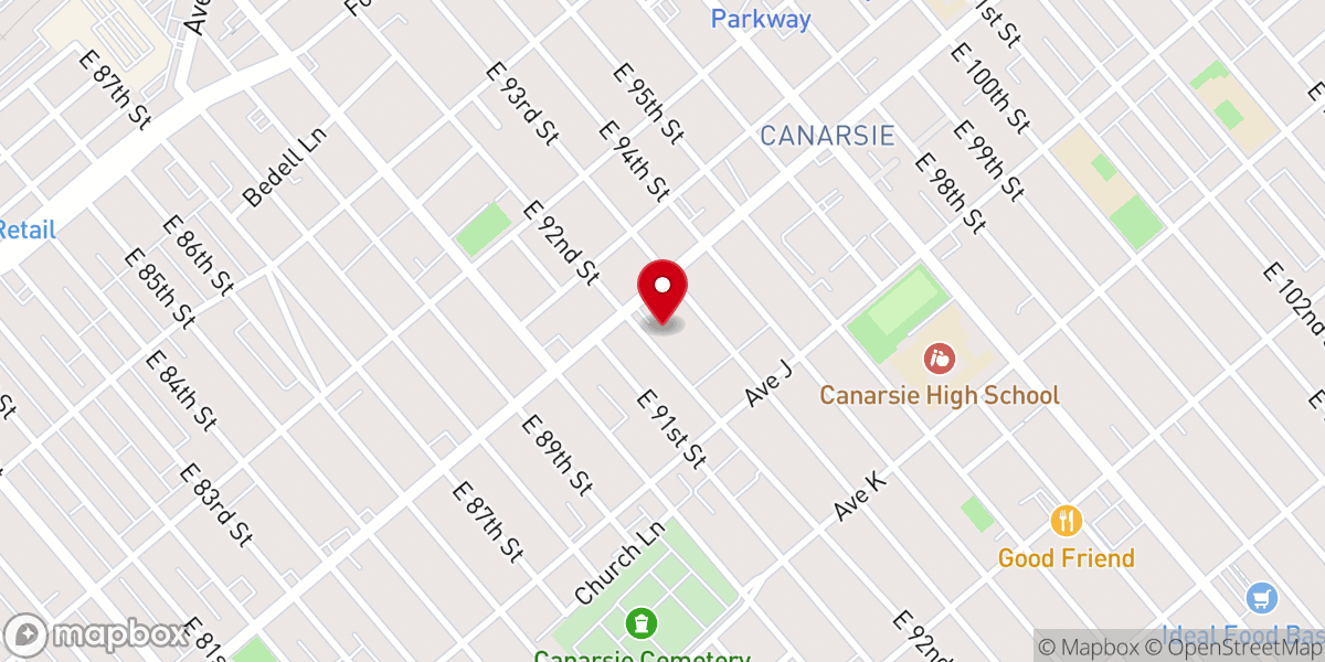 Map showing location of Saint Matthew's Lutheran Church