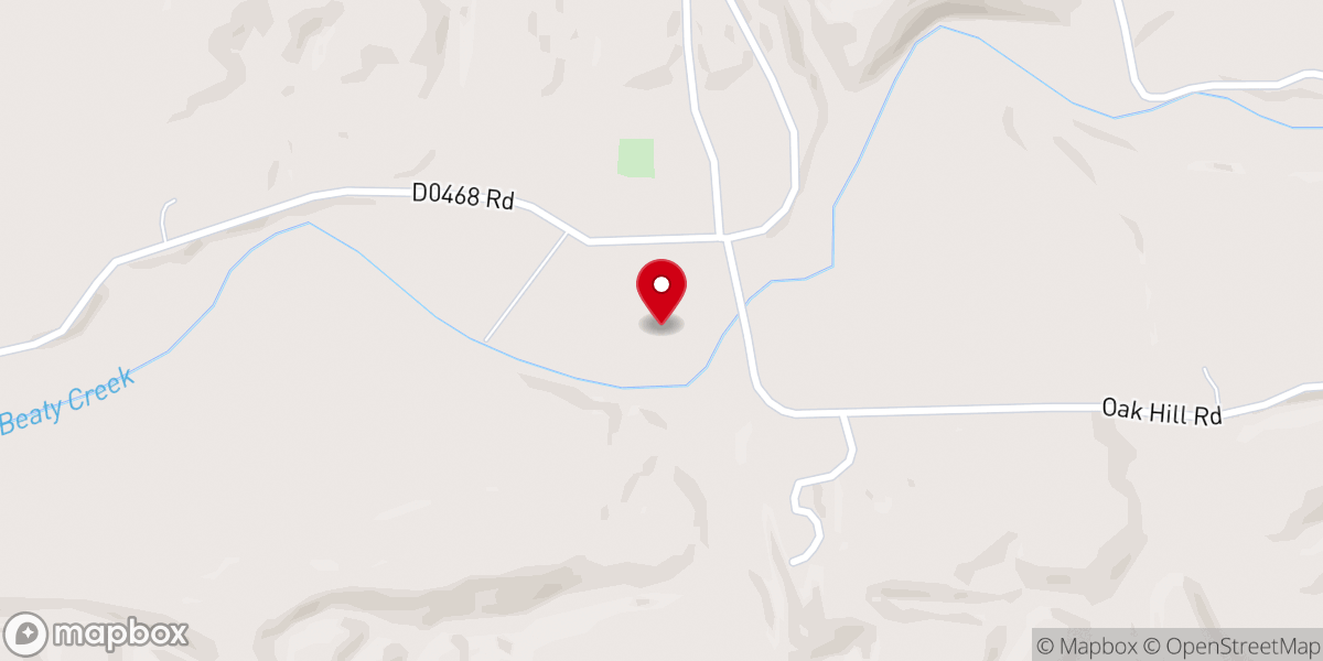 Map showing location of Piney Church