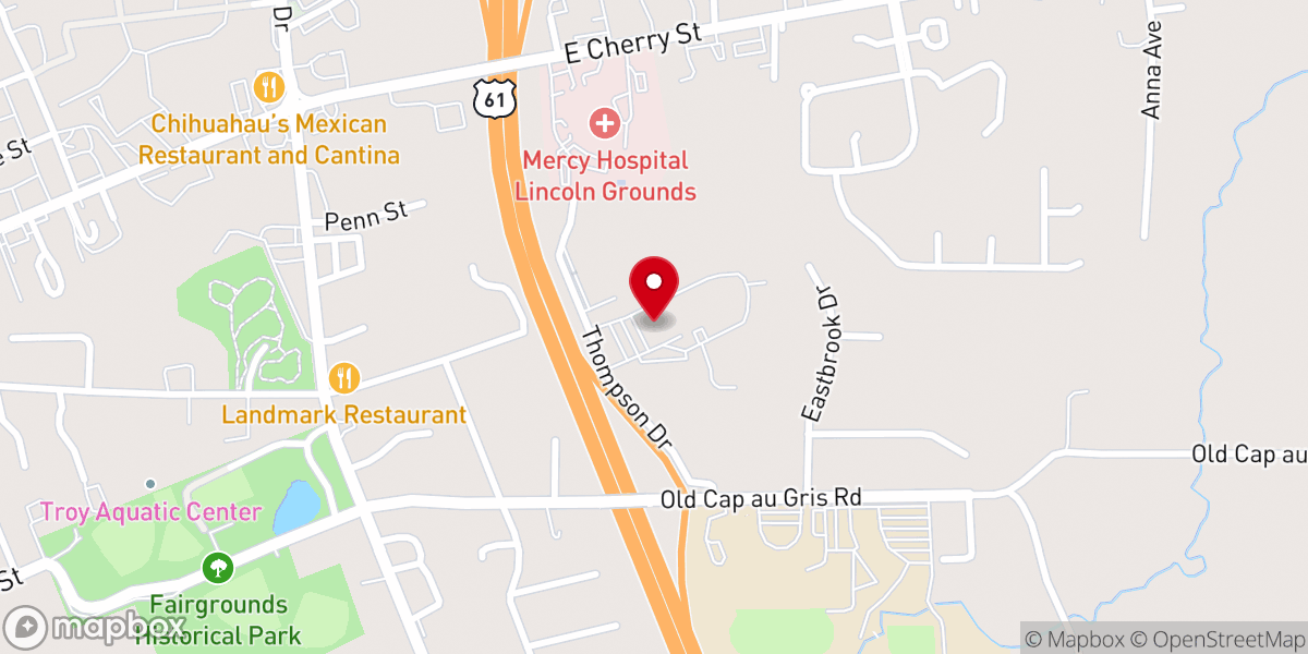 Map showing location of Sacred Heart Catholic Church - Troy, MO