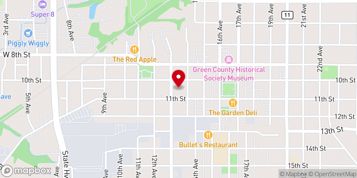 Map showing location of First Methodist Church