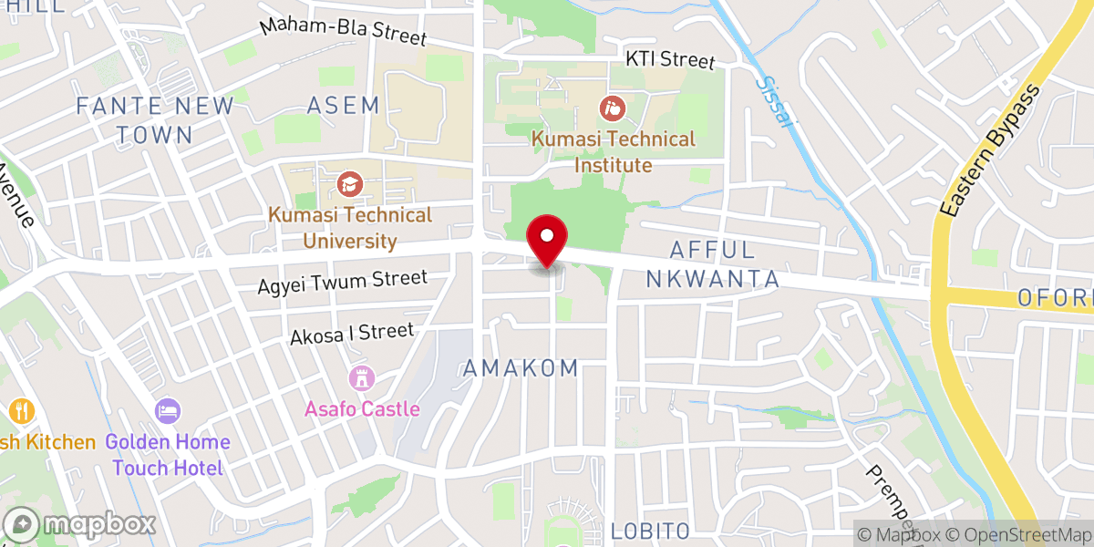 Map showing location of The Church Of Pentecost, Praise Tempel Assembly
