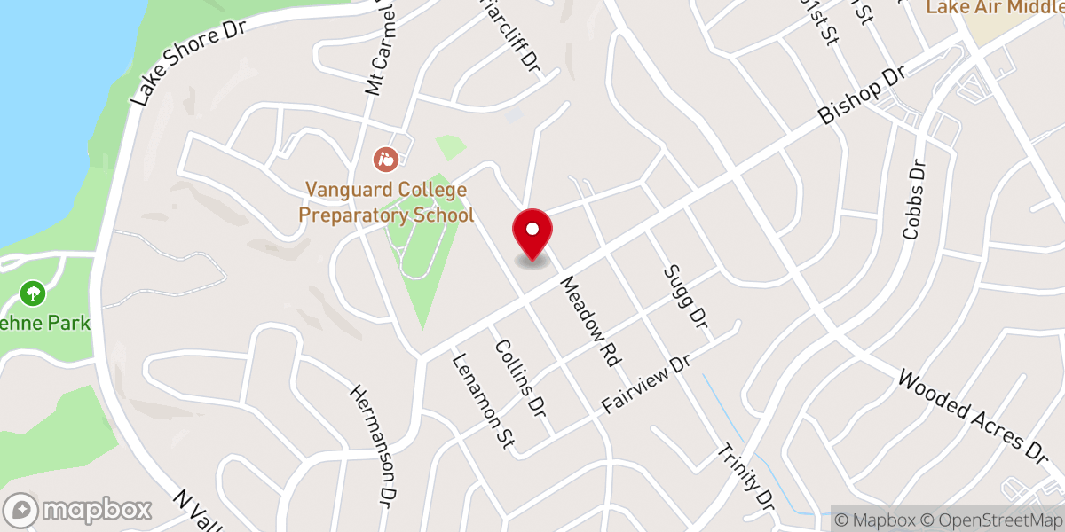 Map showing location of Lakeshore Baptist Church