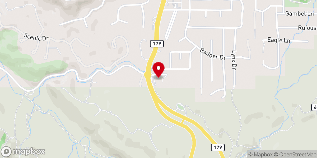 Map showing location of Sedona United Methodist Church