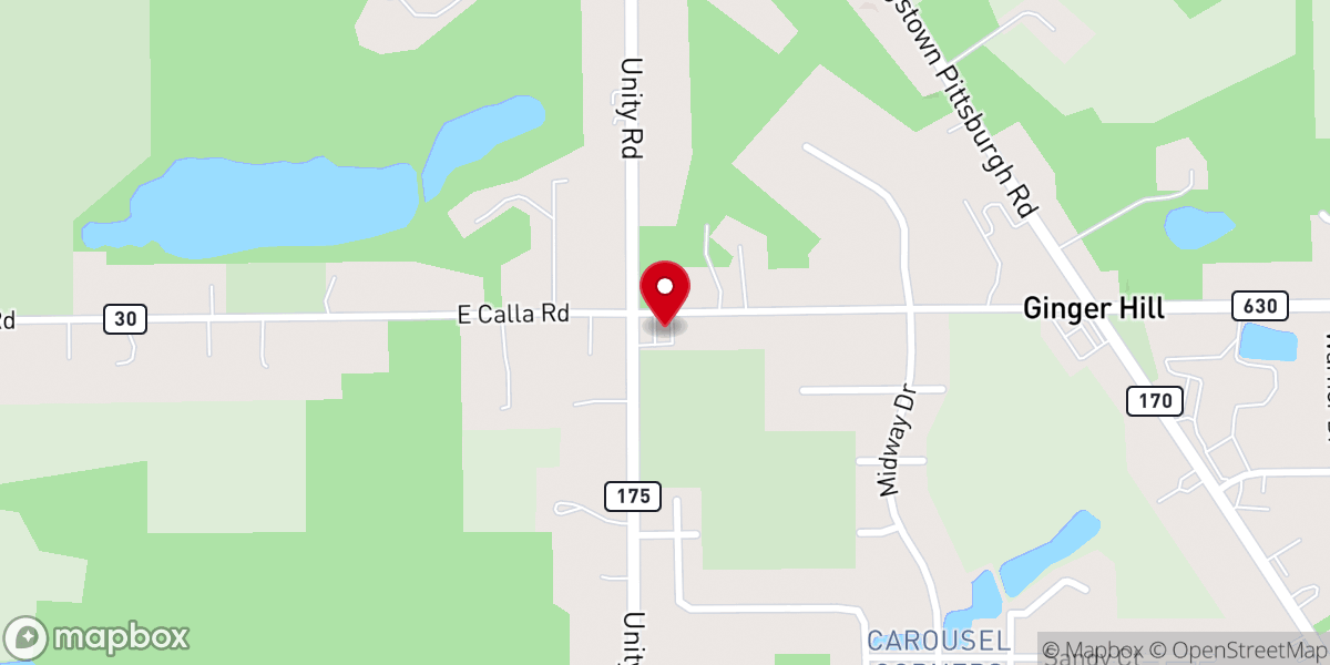 Map showing location of Bethel Church of the Brethren
