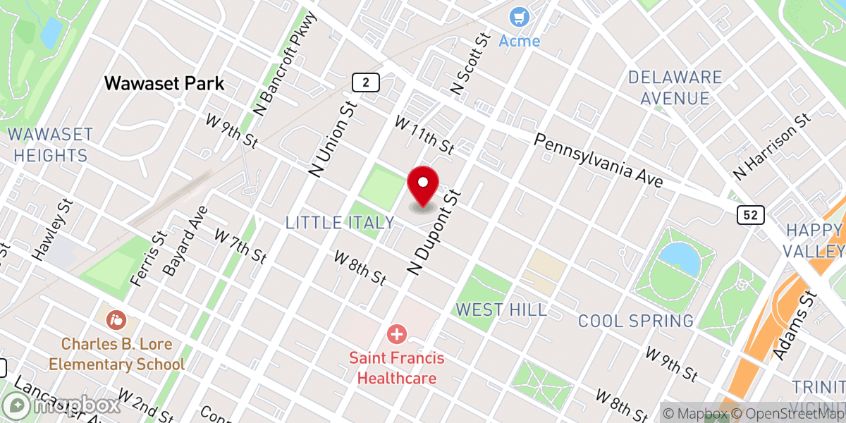 Map showing location of Saint Anthony of Padua Roman Catholic Church