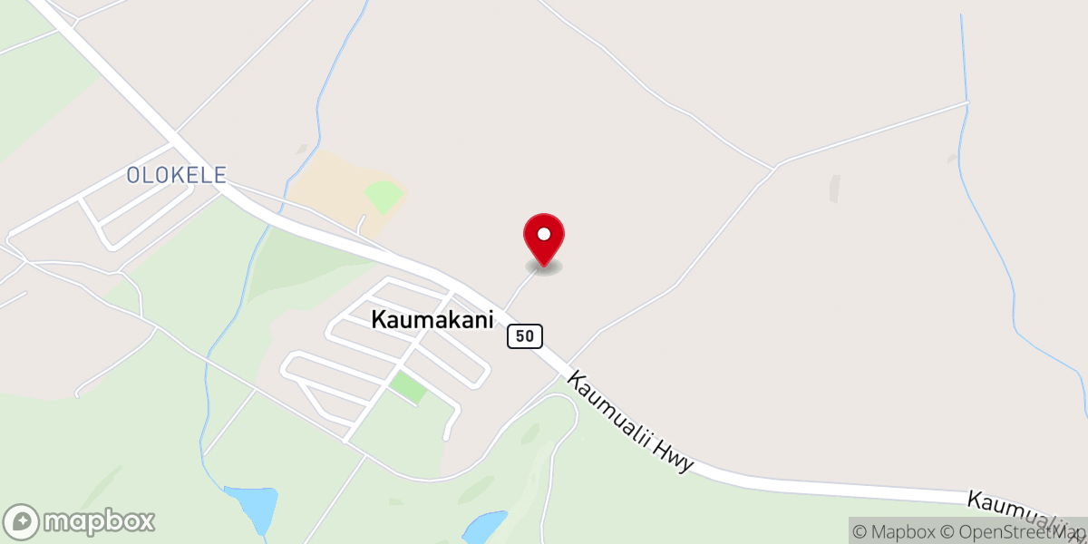 Map showing location of Kaumakani Sanctuary - West Kauai United Methodist Church