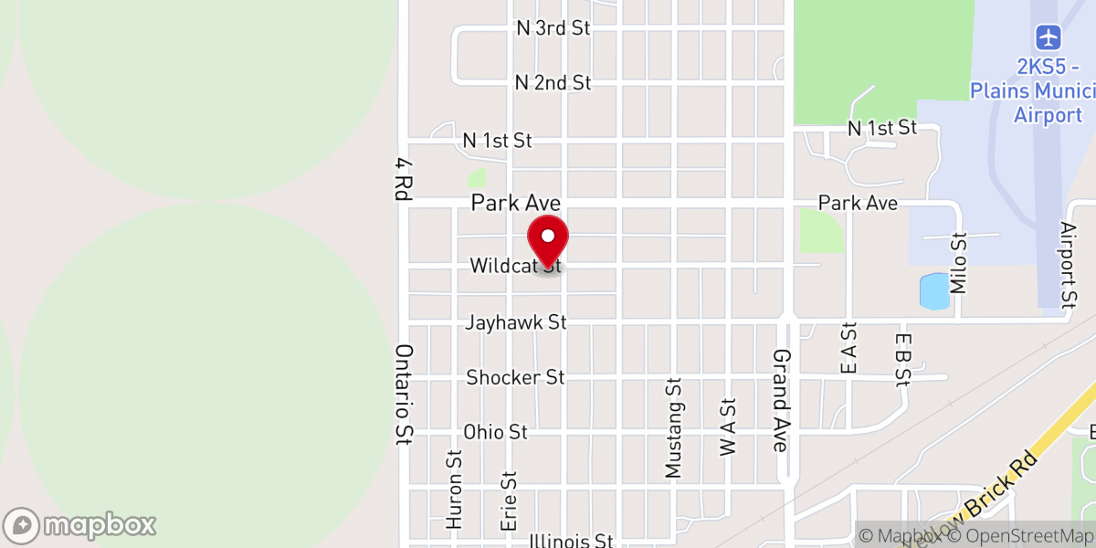 Map showing location of St. Patrick Catholic Church
