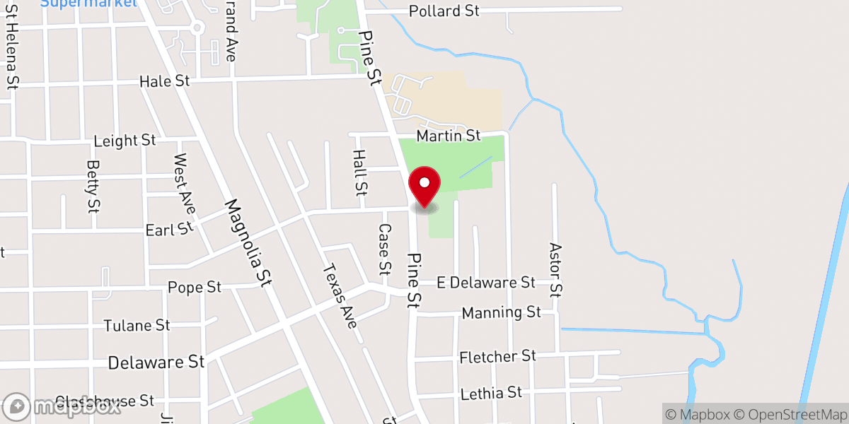 Map showing location of First Full Gospel Baptist Church