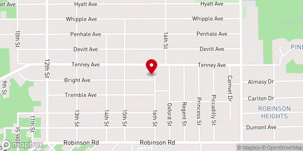 Map showing location of Shiloh Baptist Church