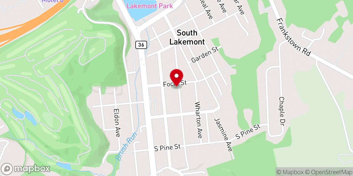 Map showing location of Lakemont First Church of God