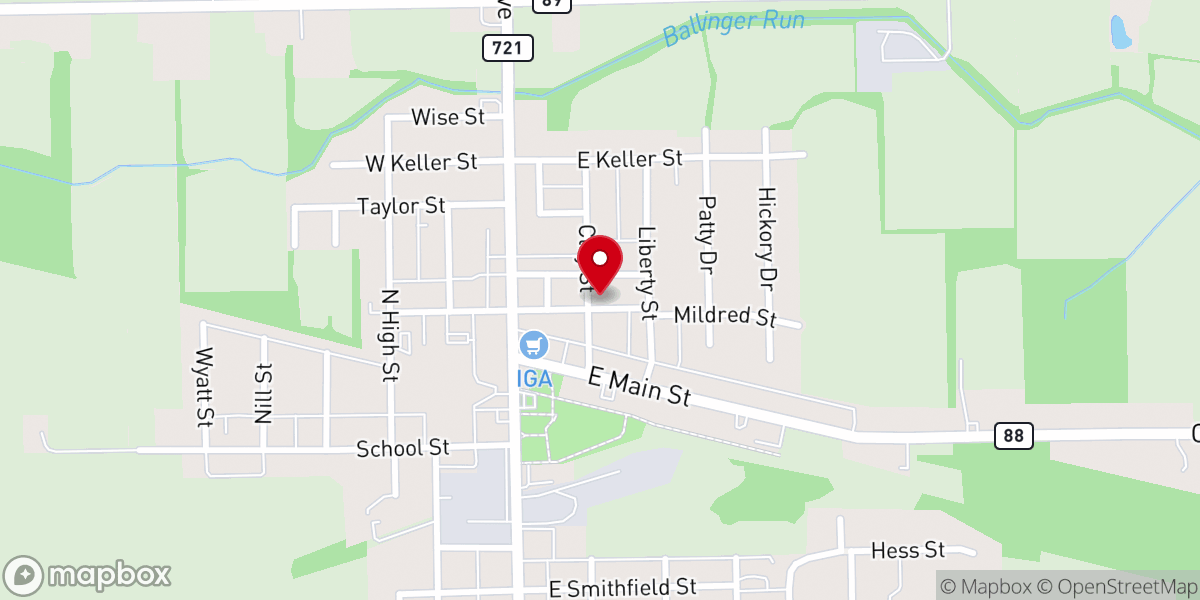 Map showing location of Immaculate Conception Parish