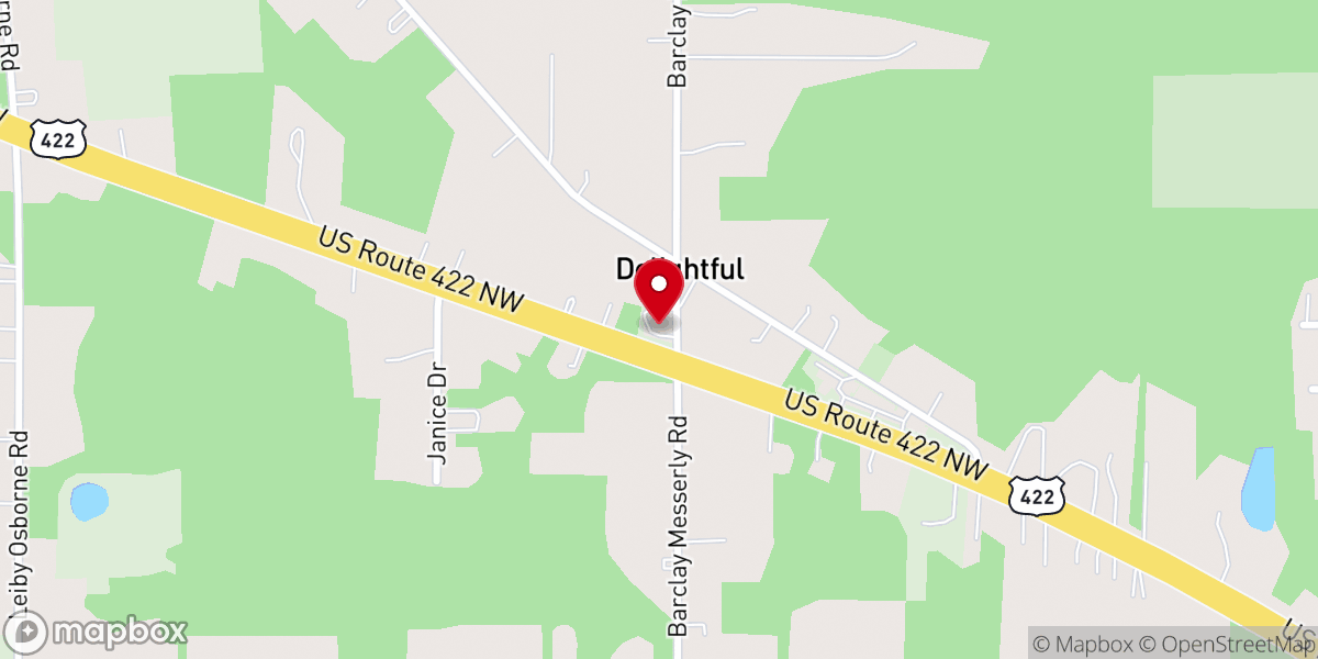Map showing location of Delightful Evangelical Church