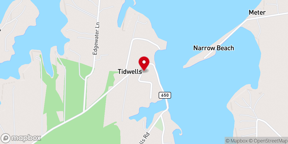 Map showing location of Edgewater United Methodist Church