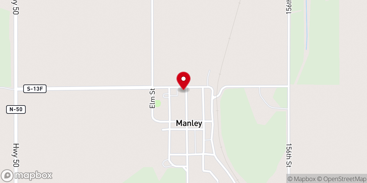 Map showing location of Saint Patrick's Catholic Church, Manley