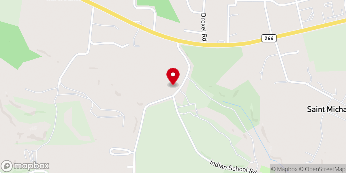 Map showing location of Saint Michaels Mission - Franciscan Friars