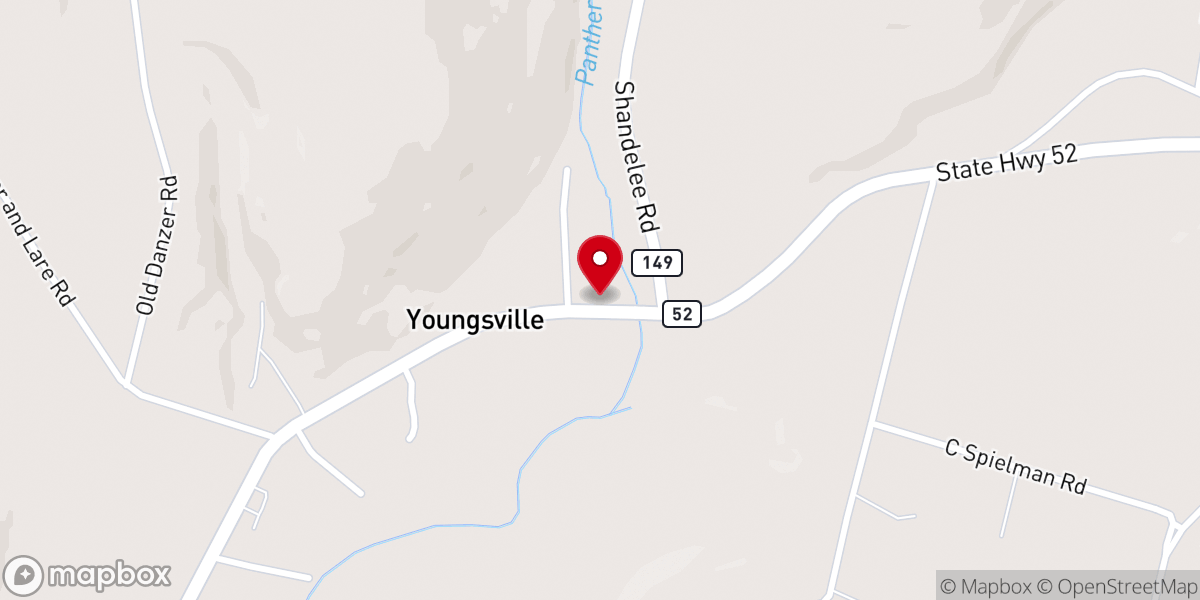 Map showing location of St. Francis of Assisi Catholic Church
