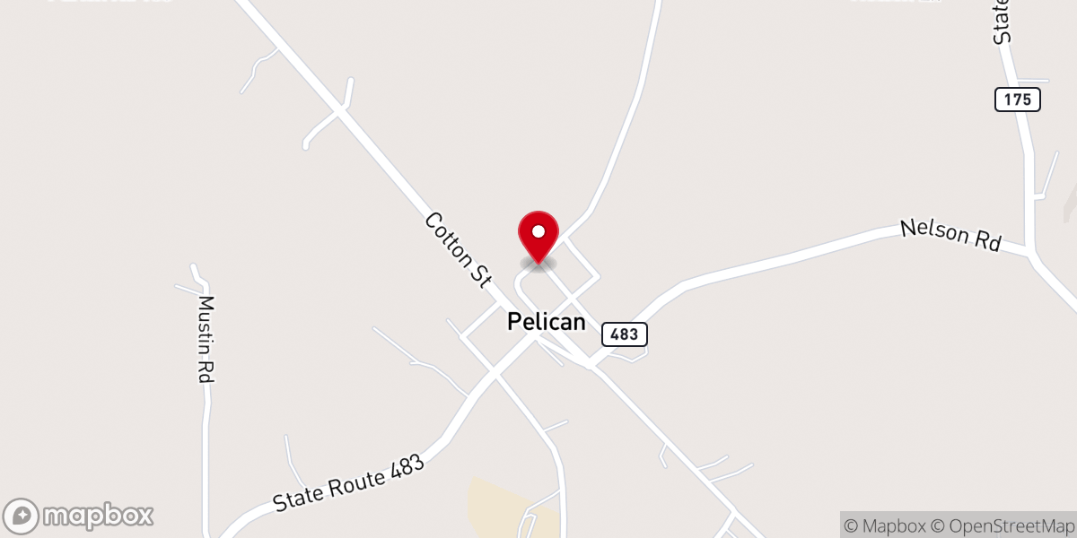 Map showing location of Pelican Baptist Parsonage