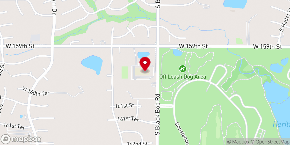 Map showing location of Legacy Christian Church - Olathe