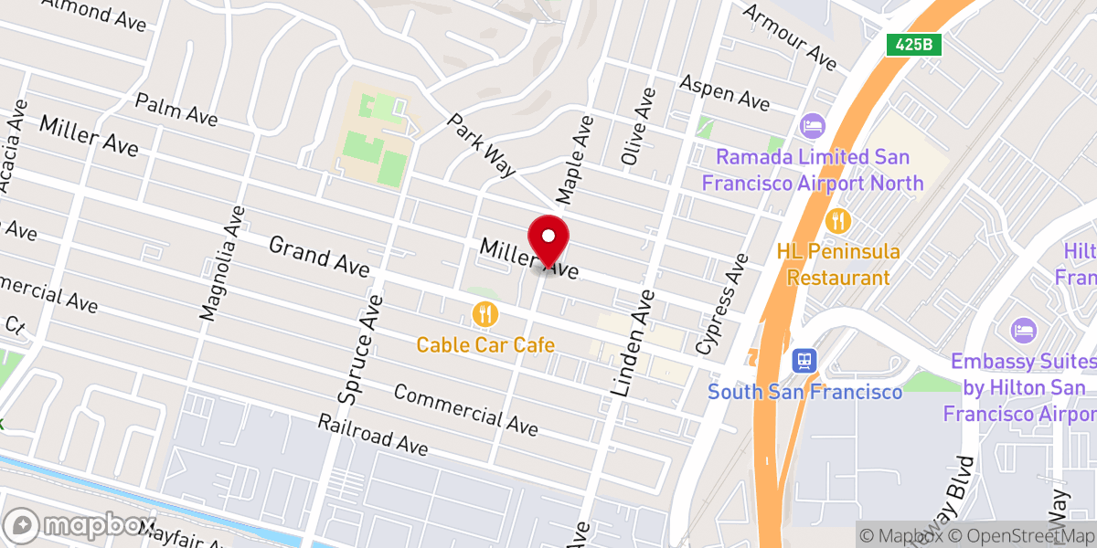 Map showing location of Siloam Presbyterian Church