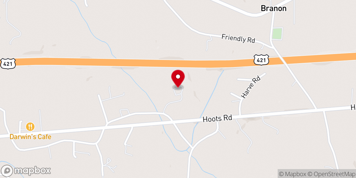 Map showing location of Maranatha Baptist Church