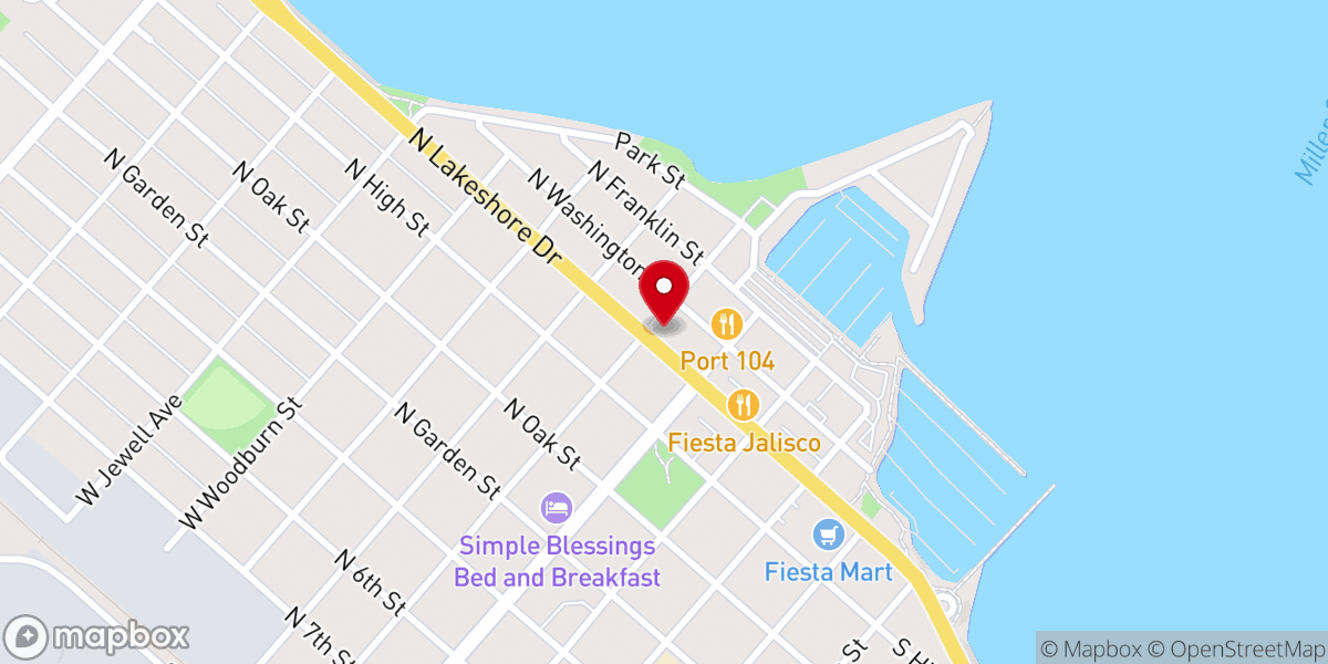 Map showing location of Lake City Chamber of Commerce