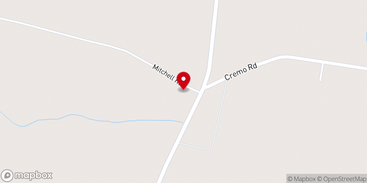 Map showing location of Piney Wood Chapel