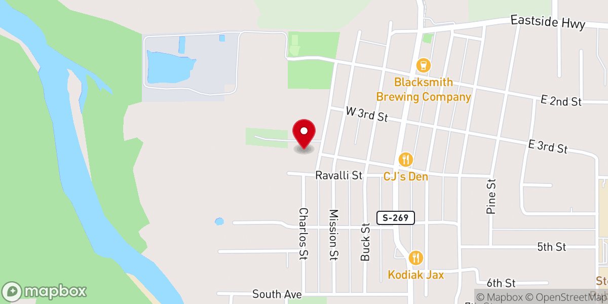 Map showing location of Historic Saint Marys Mission