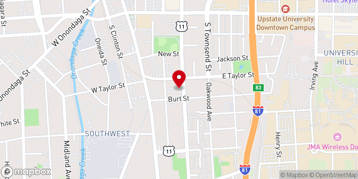 Map showing location of Hopps Memorial CME Church