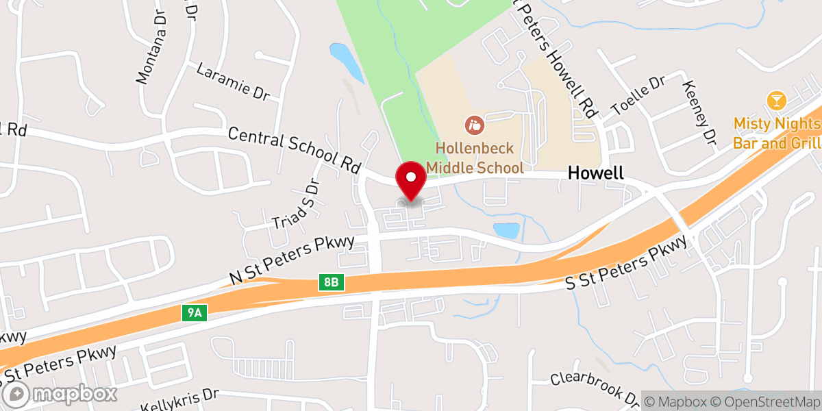 Map showing location of New Hope Presbyterian Church