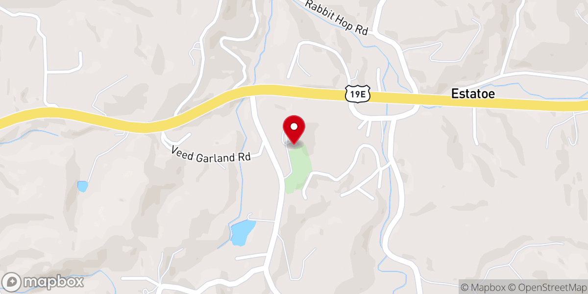 Map showing location of Liberty Hill Baptist Church