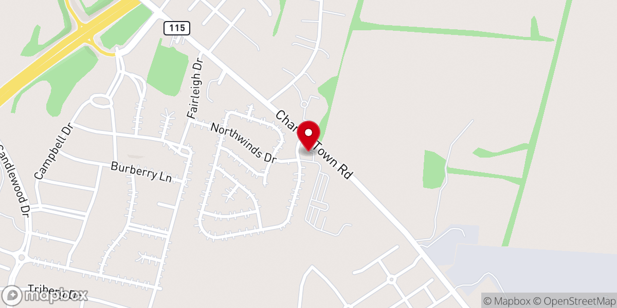 Map showing location of St. James Catholic Rectory