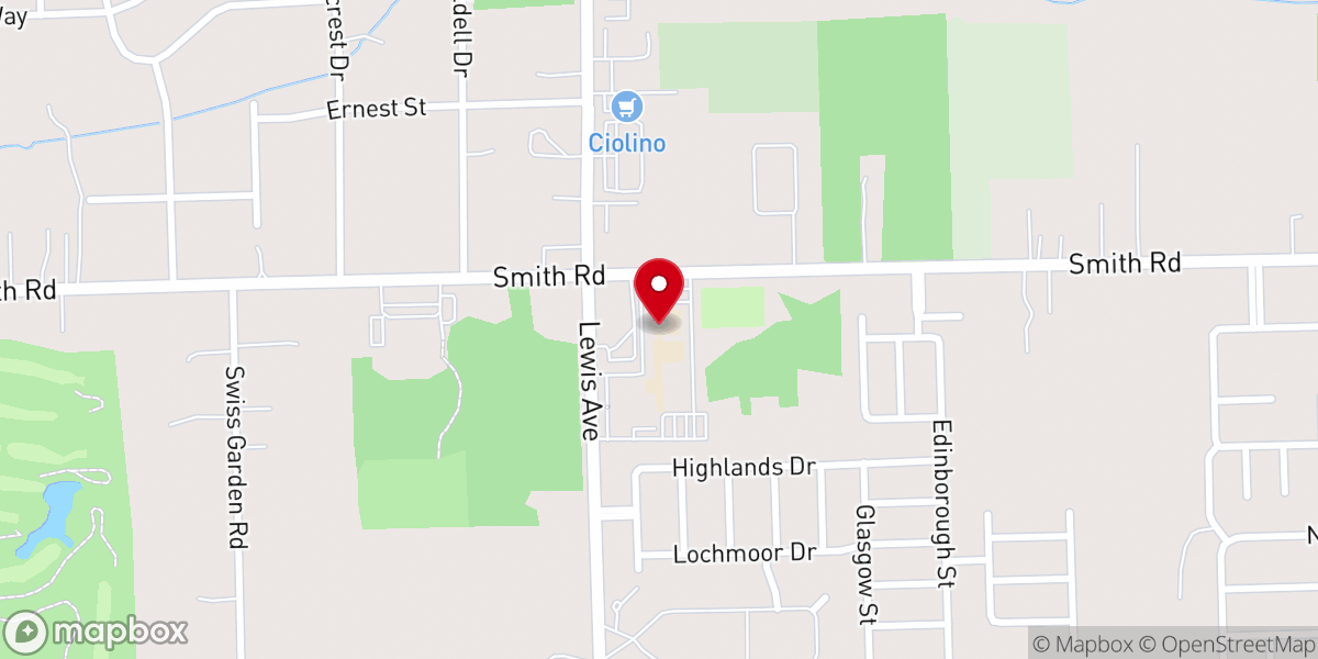 Map showing location of State Line Christian School